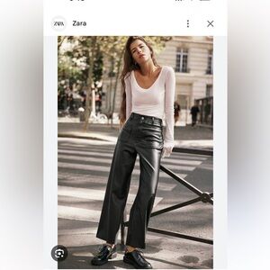Zara leather trousers